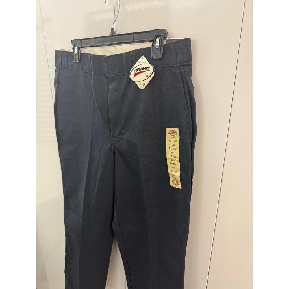 Dickies 874 Original Fit Work Pants Dark Navy Blue 34x30 NWT Flat Front 874DN